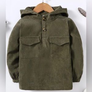 4T toddler boy army green corduroy jacket